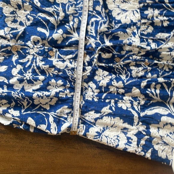Zara Blue and White Pleated Smocked Sundress - Picture 8 of 8